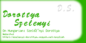 dorottya szelenyi business card